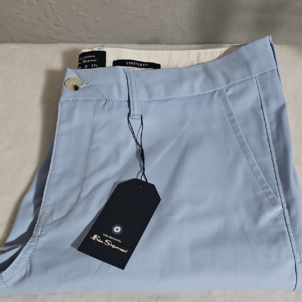 Ben Sherman Sky Blue Chinos - Picture 8 of 9